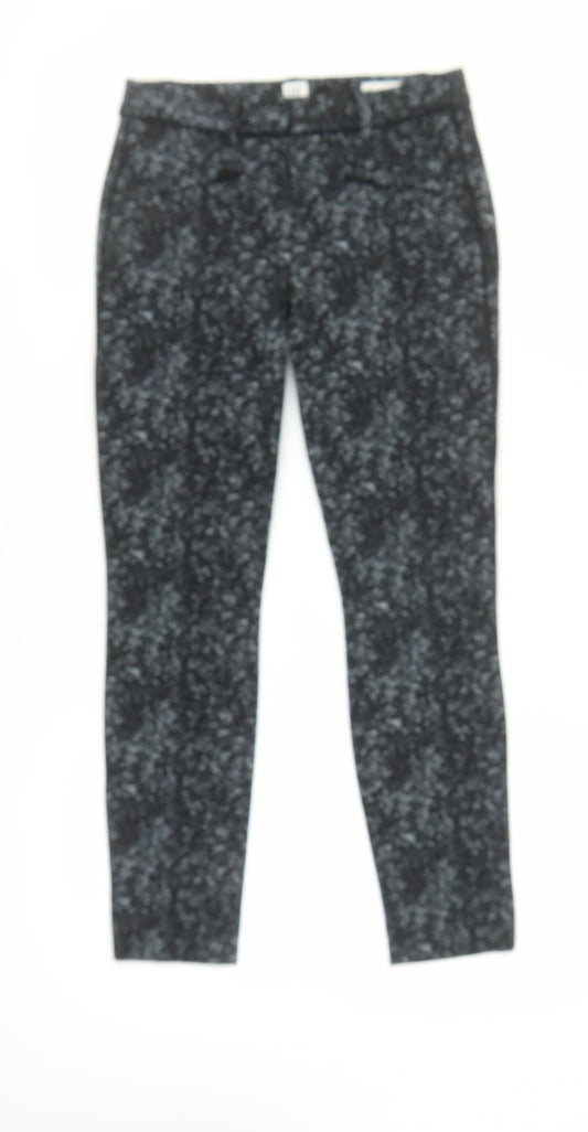 GAP Women's Black Skinny Ankle Trousers, 2XS, Floral
