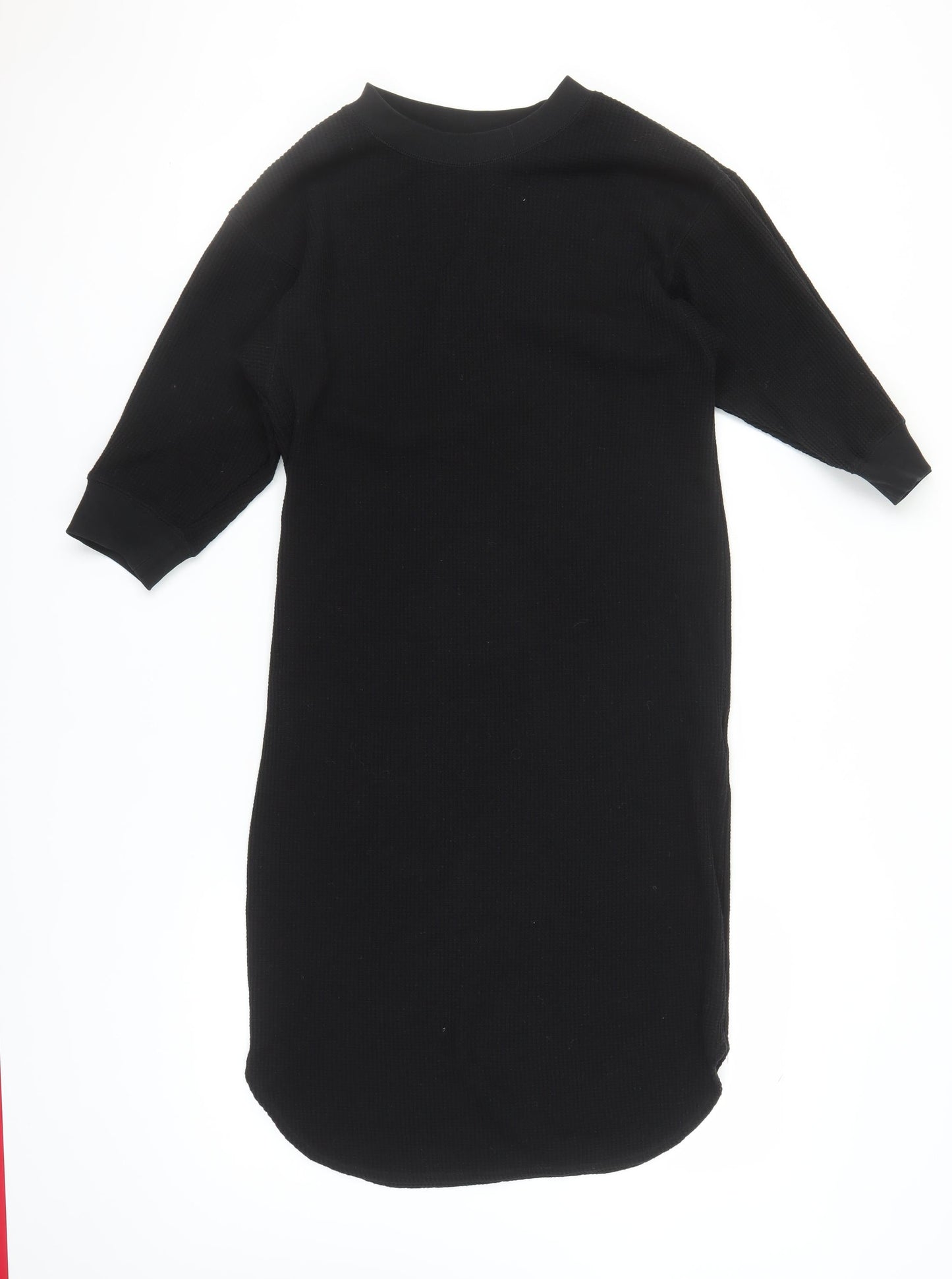 Uniqlo Women's Black Midi Dress S Casual Knit