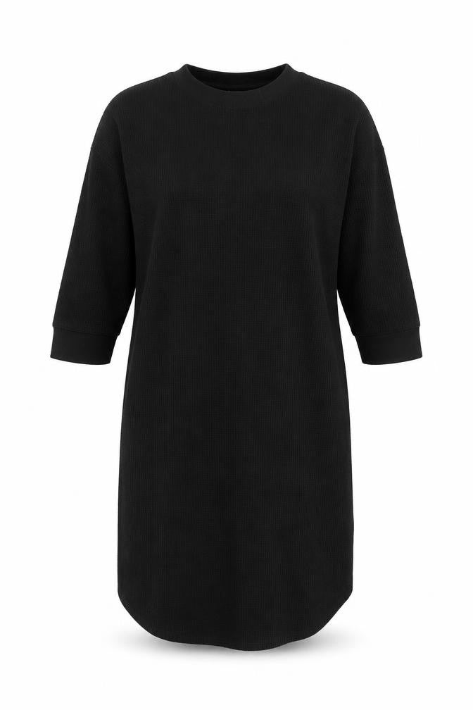 Uniqlo Women's Black Midi Dress S Casual Knit