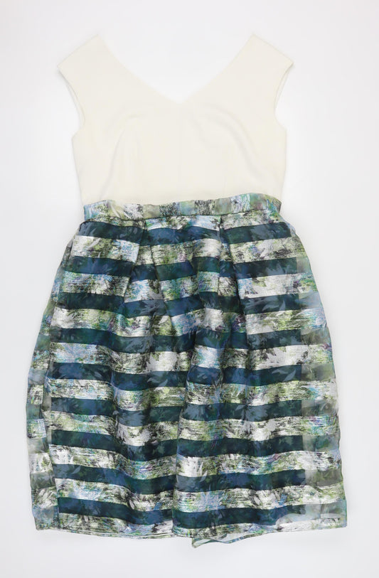 Closet London Women's Multicoloured Fit & Flare Dress Size 16
