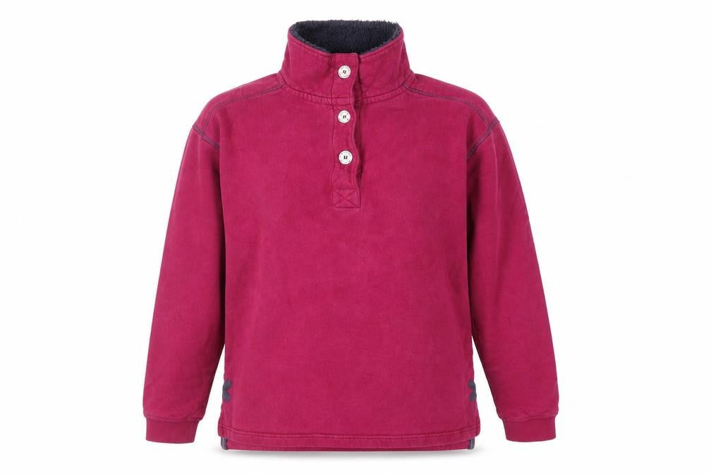 Lazy Jacks Unisex Red Henley Sweatshirt M