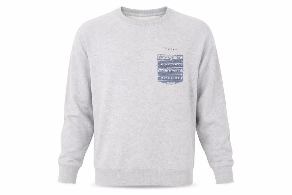Firetrap Men's M Grey Sweatshirt Pullover, Logo Accent