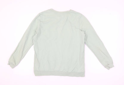 Preloved Disney Women’s Green Pullover Sweatshirt - Size 12 - Back