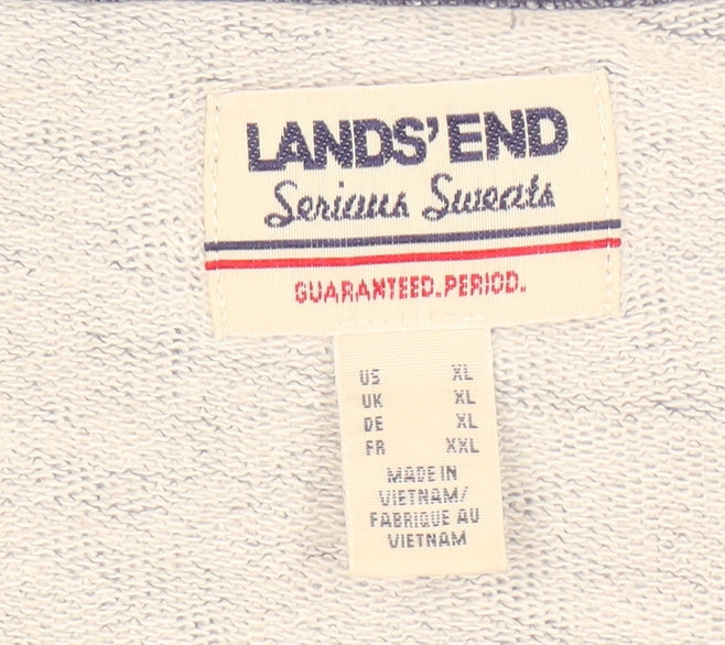 Lands' End Unisex Blue Crew Neck Sweatshirt XL