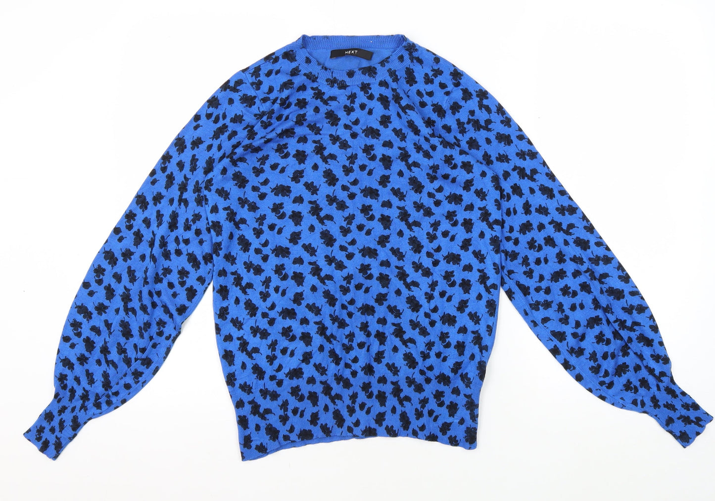 Next Women's Blue Floral Pullover Jumper XS New