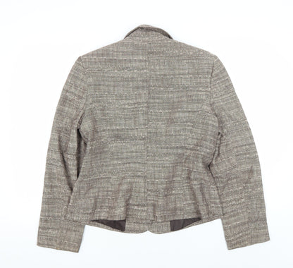 Next Women's Brown Bouclé Blazer Size 14