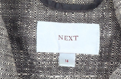 Next Women's Brown Bouclé Blazer Size 14
