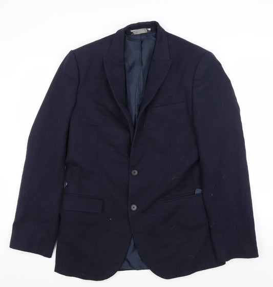 Marks and Spencer Men's Blue Blazer, Size 40, Notch Lapel