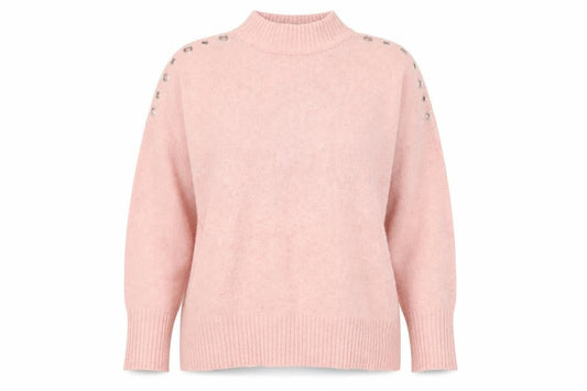 Wallis Women's Pink Mock Neck Jumper Size M