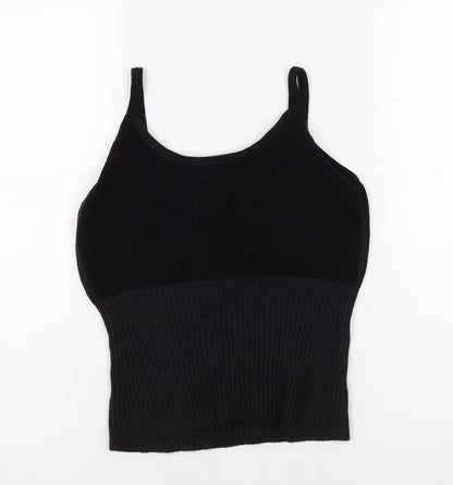 Back view of August Silk Women's Black Camisole Tank Top, size 2