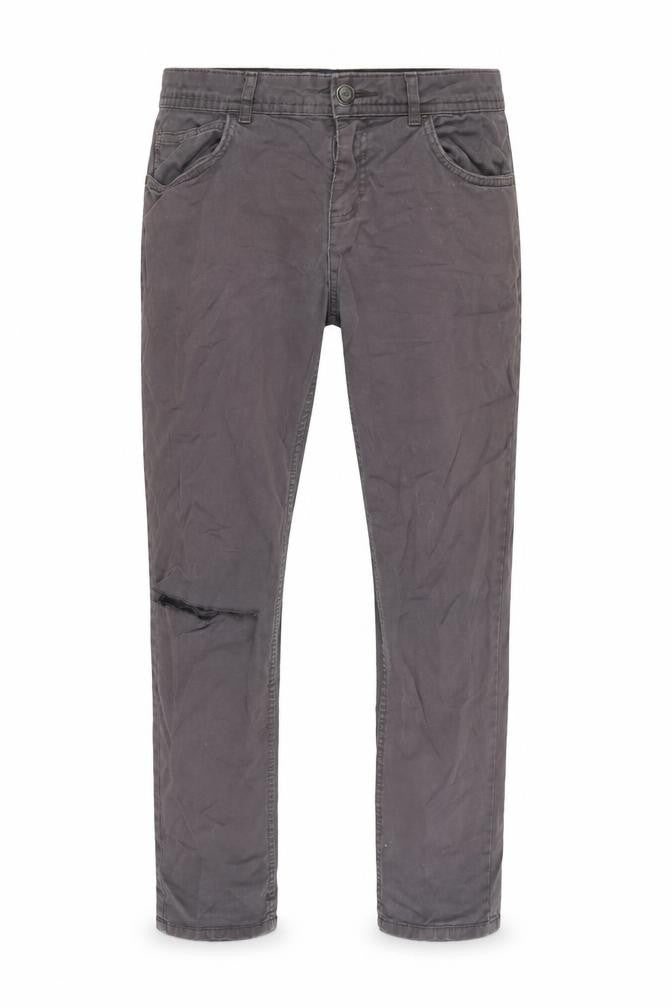 Zara Man Men's Grey Chino Trousers, Size M, Regular Fit