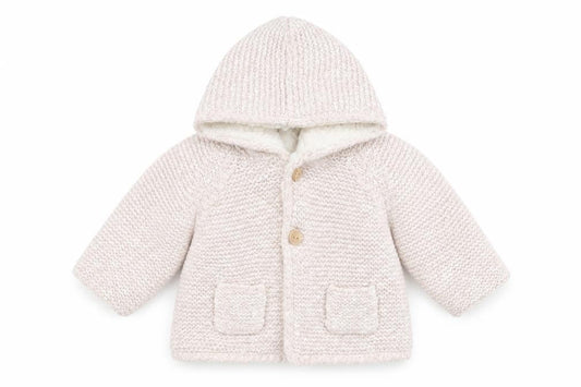 Zara Beige Hooded Cardigan Unisex Baby 6-9 Months Knit