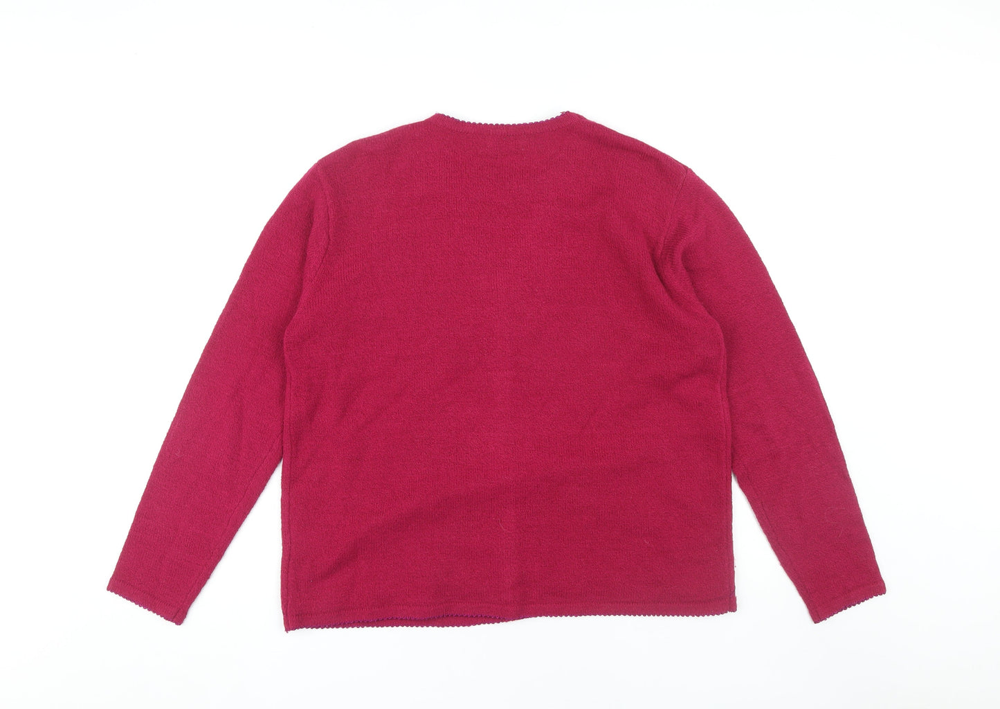 Bonmarché Women's Red Cardigan Size L V-Neck