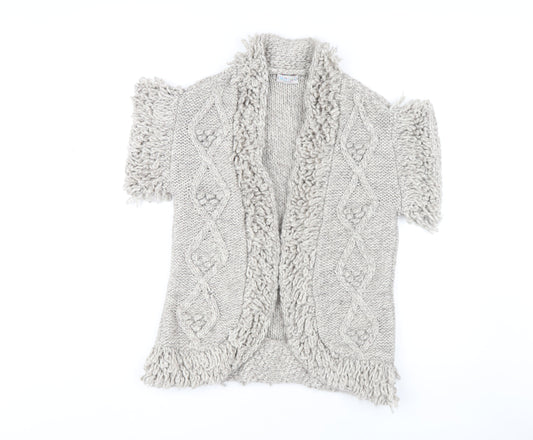 Marks & Spencer Women's Beige Cardigan M Short Sleeve Knit