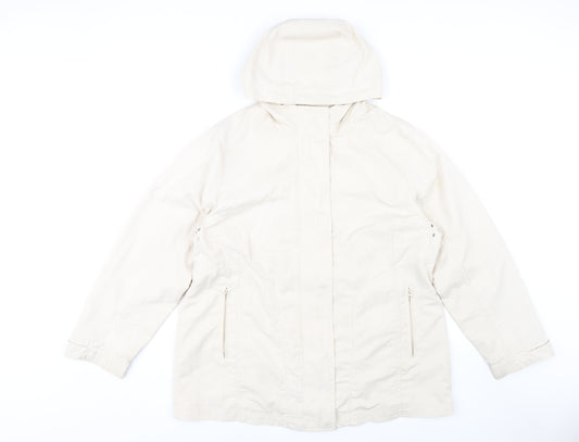 Gray & Osbourn Beige Hooded Women's Parka Size 16