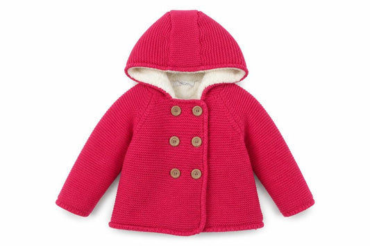 Marks & Spencer Red Cotton Hooded Coat 18-24M Unisex Winter