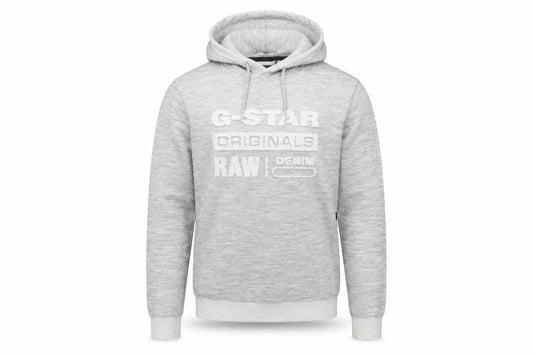 G-Star RAW Men’s Grey Pullover Hoodie, S, Logo, Hooded