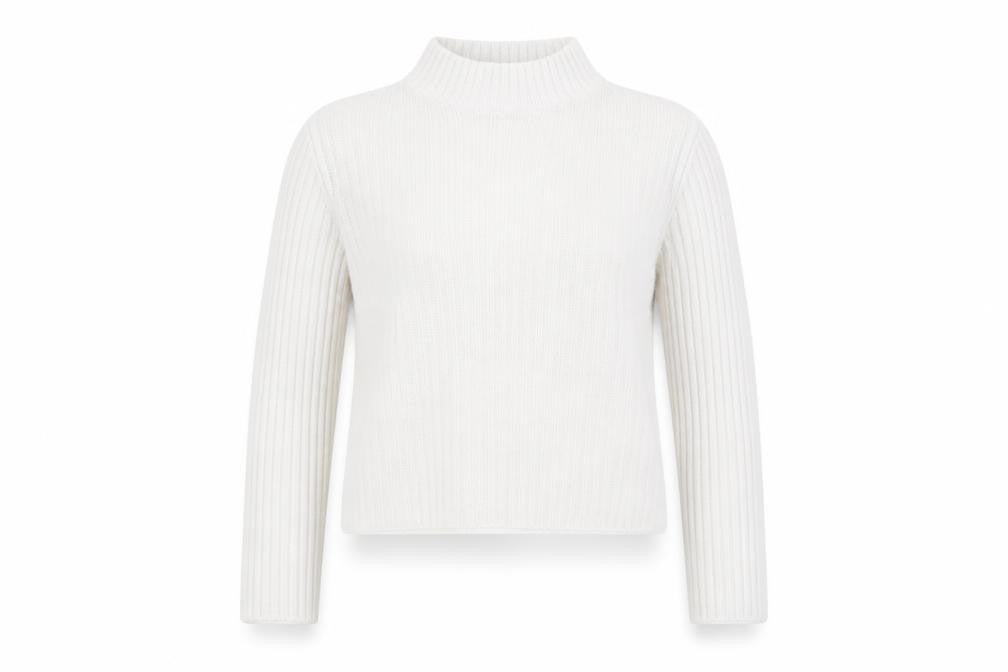H&M Women’s Ivory Mock Neck Pullover Jumper S