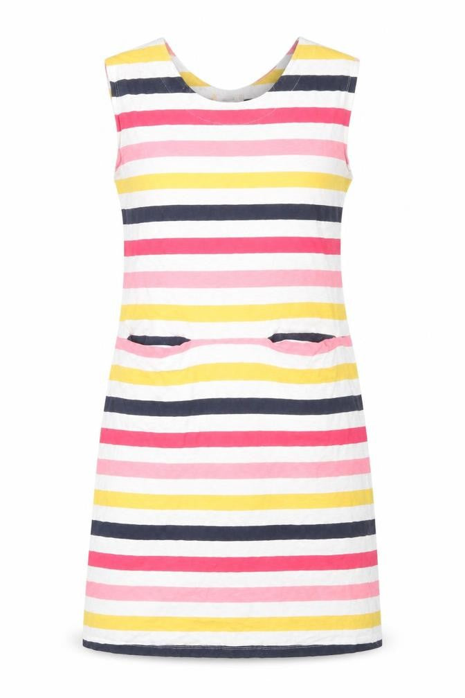 White Stuff Women's Multicoloured Striped Dress, Size 10, Cotton
