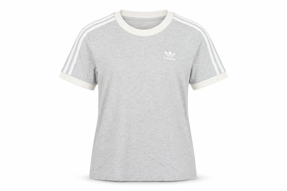 Adidas Women's Grey Ringer T-Shirt Size 10