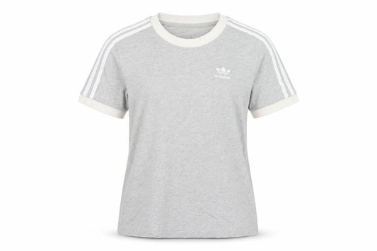 Adidas Women's Grey Ringer T-Shirt Size 10