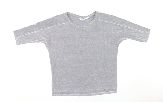 Christian Siriano Women’s Blue Striped T-Shirt, Size S
