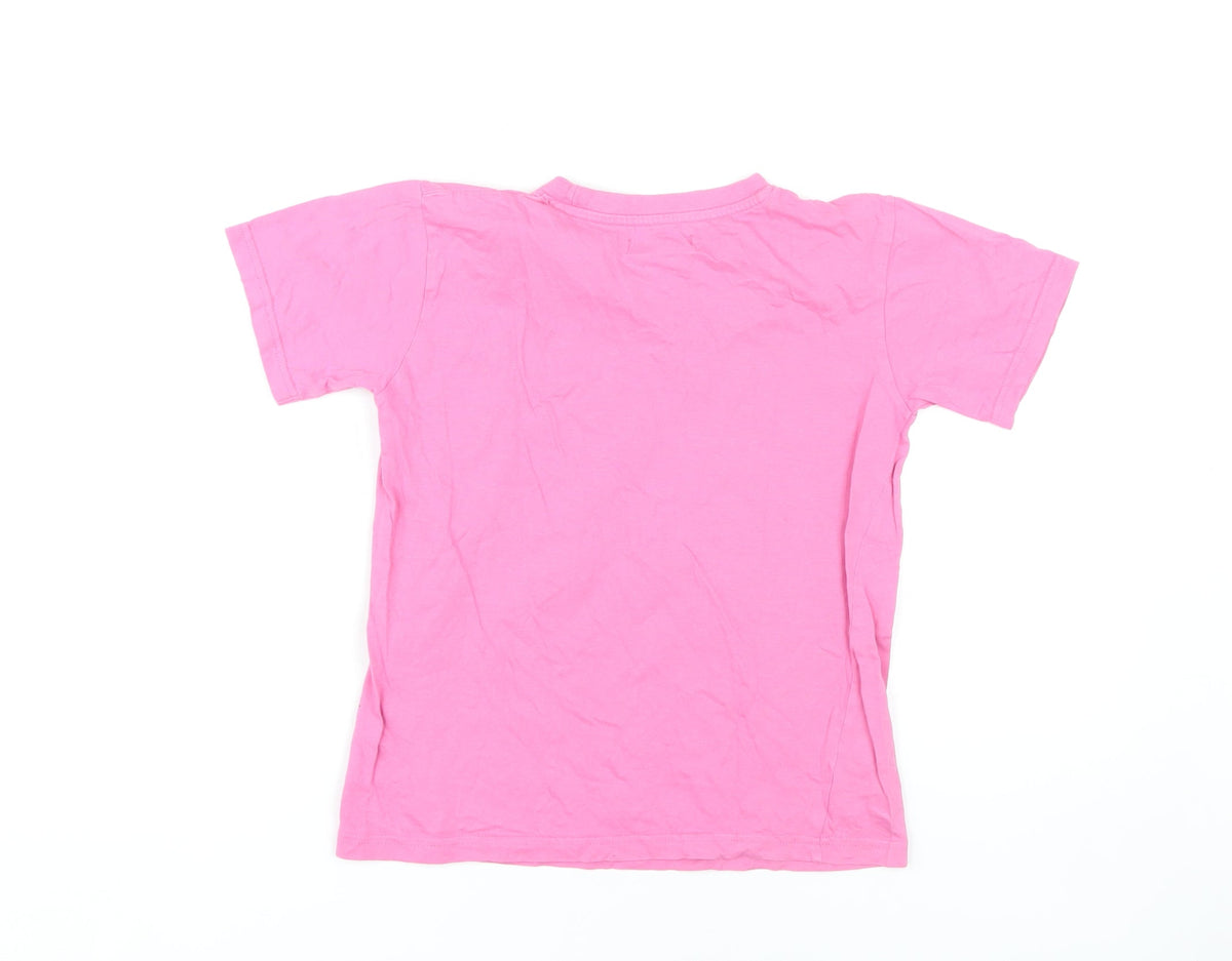 Back view of Edward Sinclair Pink girls’ t-shirt 7-8 years graphic print