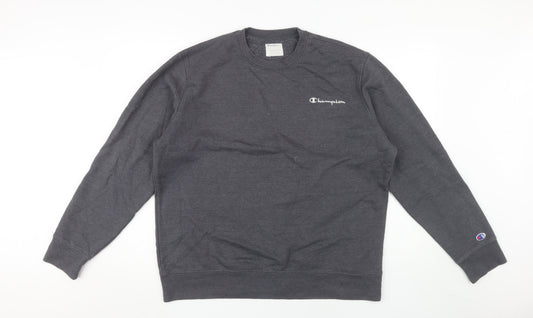 Champion Men's Black Pullover Sweatshirt - Size L