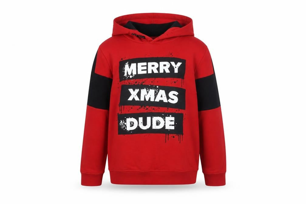 C&A Boys Red Pullover Hoodie - Christmas Style 11-12 Years