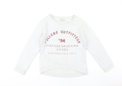 Additional front view of Candy Couture girls’ white pullover sweatshirt, size 15