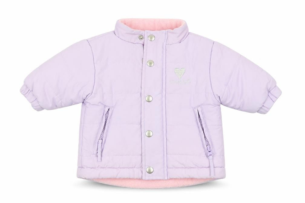 Bruin Girls Purple Puffer Jacket 3-6 Months Lined & Hooded