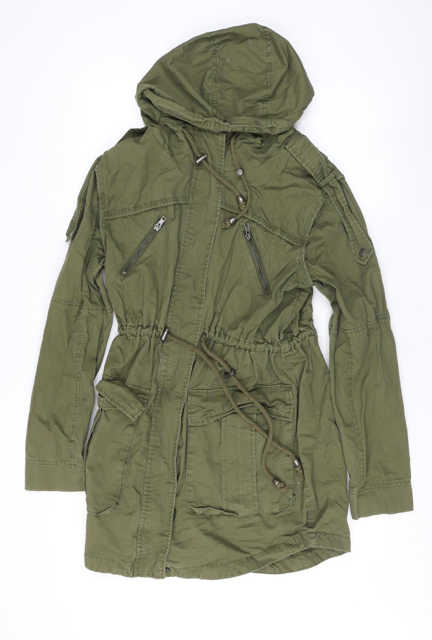 ASOS Green Military Jacket, Women's Size 6, Cotton