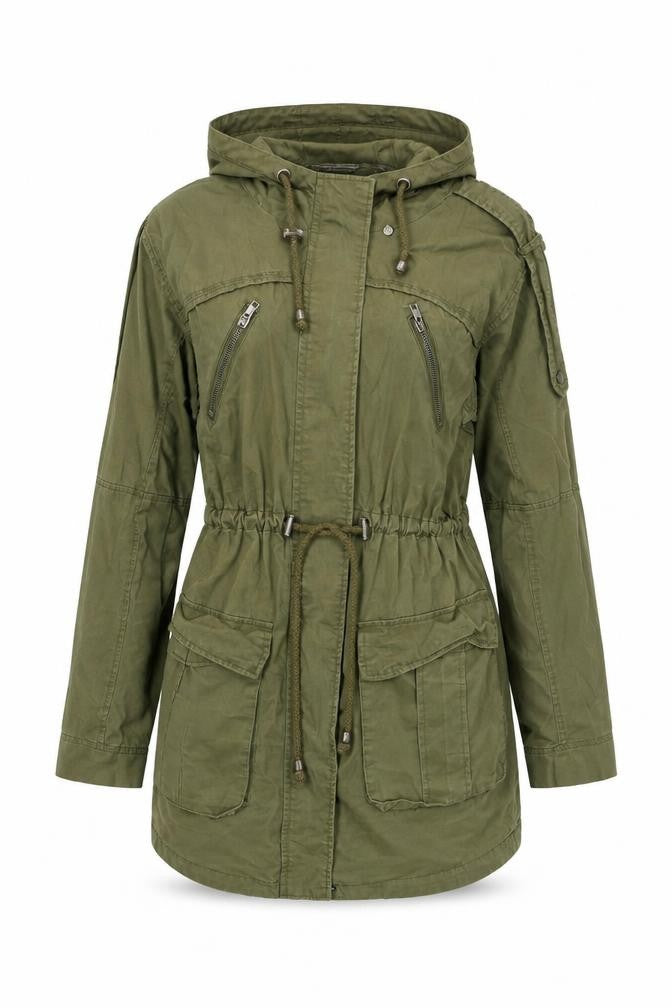 ASOS Green Military Jacket, Women's Size 6, Cotton