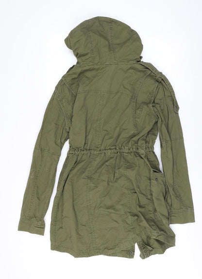 Back view of ASOS Green Military Jacket, Women's, size 6, Cotton