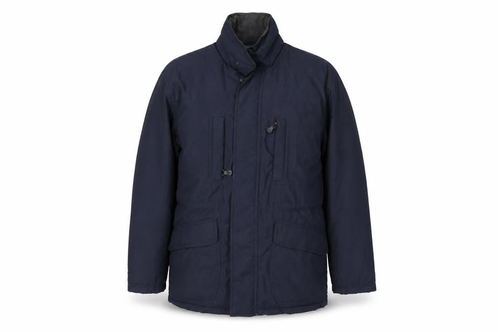 Savatini Mens Blue Mid-Length Casual Jacket S