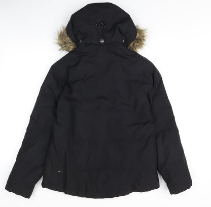 Alfani Women's Black Puffer Jacket with Hood, Size S