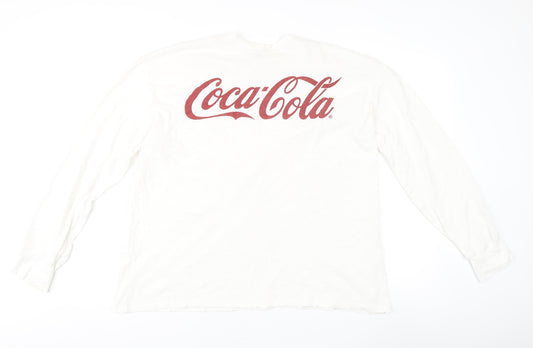 Zara Coca-Cola Unisex White T-Shirt Medium