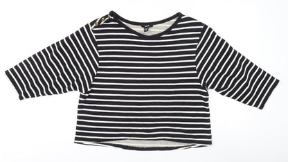 Additional front view of BDG Women's Black Striped jumper M