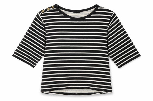 BDG Women's Black Striped Pullover Jumper M