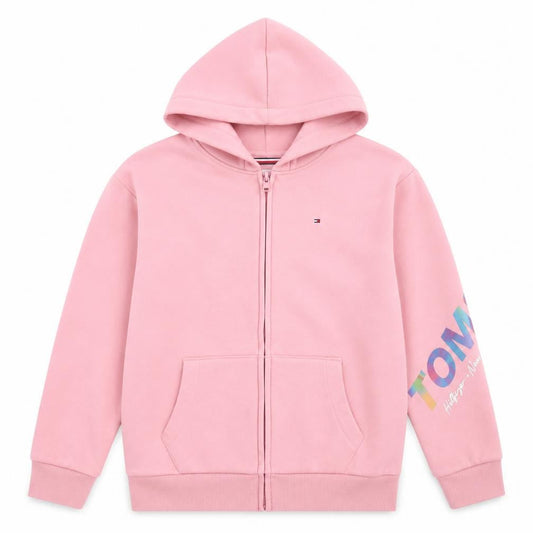 Tommy Hilfiger Girls Pink Hoodie Jacket Size 164