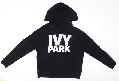 Additional front view of Ivy Park Women's Black Hooded jumper