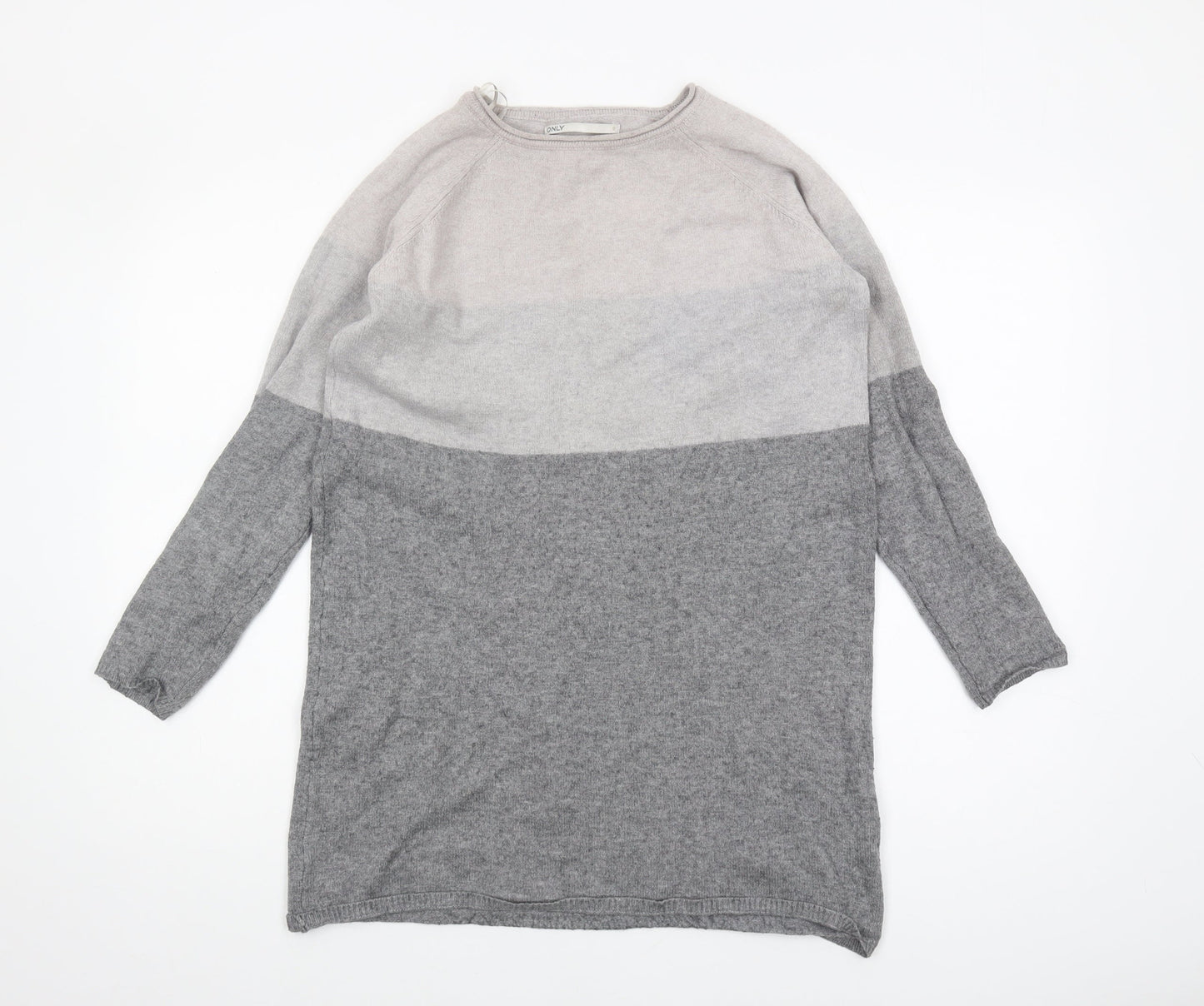 ONLY Women's Grey Pullover Jumper, S, Long Sleeve