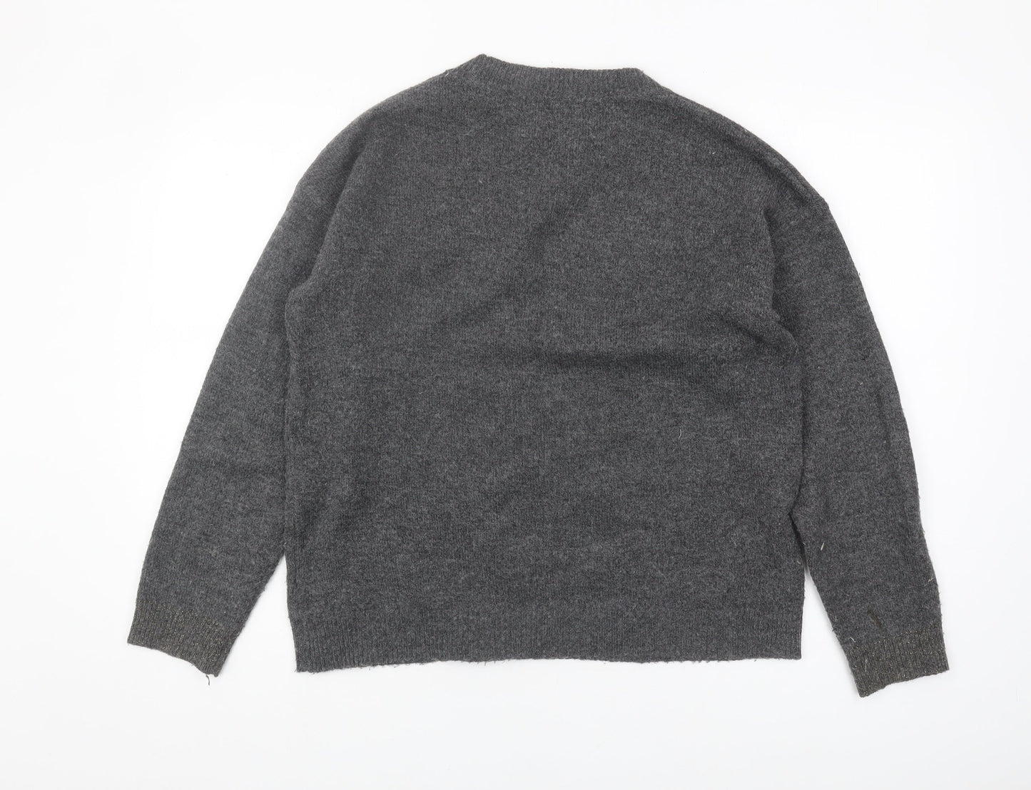 Next Women's Grey Sequin Pullover Jumper, Size M