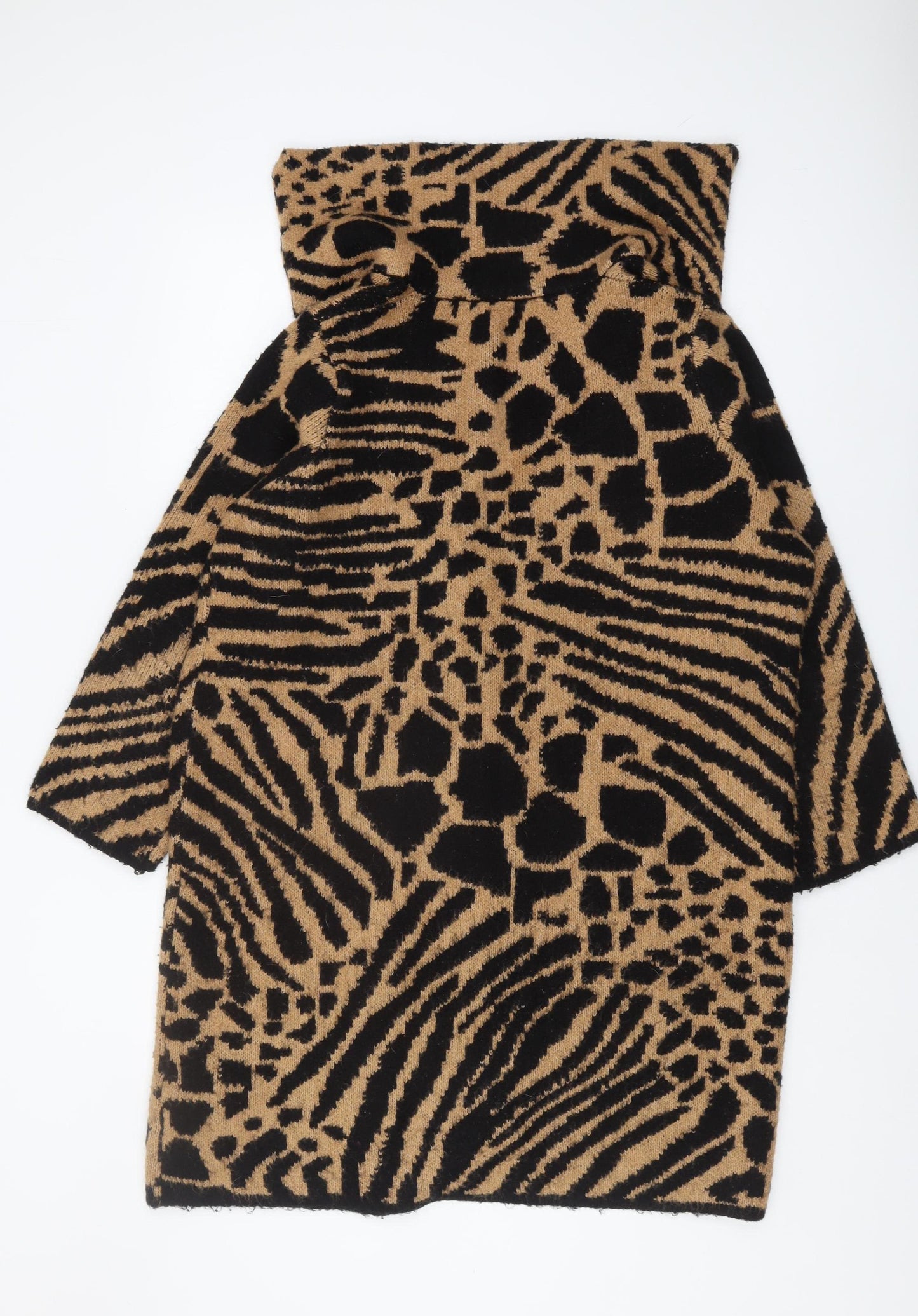 Capsule Women's Animal Print Cardigan, Size 16/18, Brown