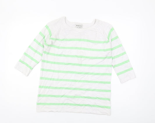 Bassini Women's Green Striped Jumper S/M