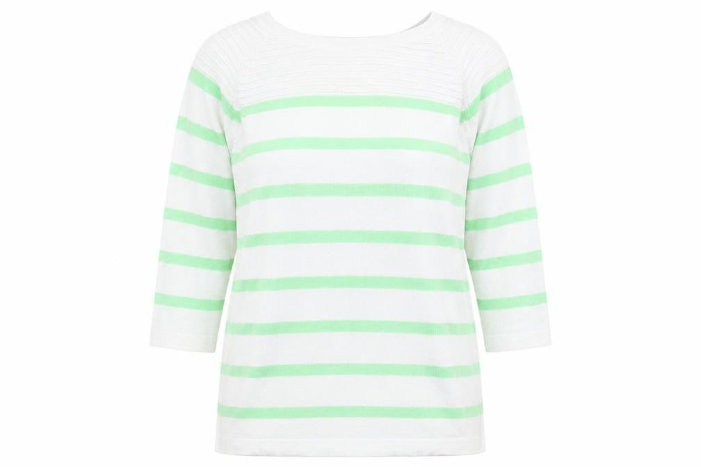 Bassini Women's Green Striped Jumper S/M