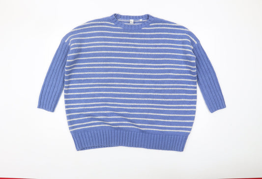 AND/OR Women’s Blue Striped Pullover Jumper