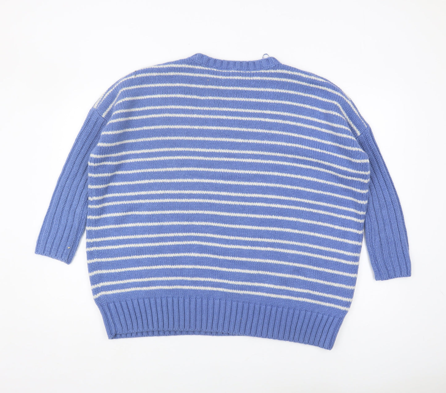 AND/OR Women’s Blue Striped Pullover Jumper