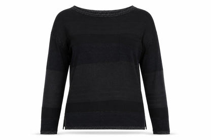 Next Women's Black Pullover Jumper, Size 10, Striped