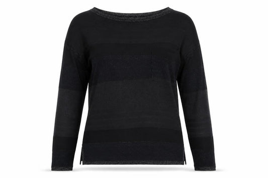 Next Women's Black Pullover Jumper, Size 10, Striped
